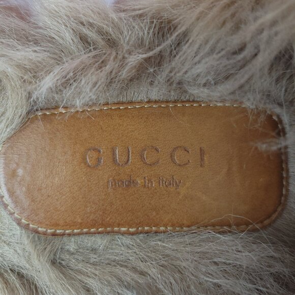 GUCCI Women Princetown Merino Wool Mules Size 37 Raspberry Pink Horsebit Slipper - Picture 15 of 15